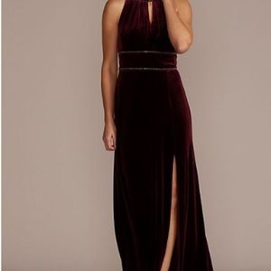 Oleg Cassini velvet wine mother of bride  / groom dress. NWT. Size 4